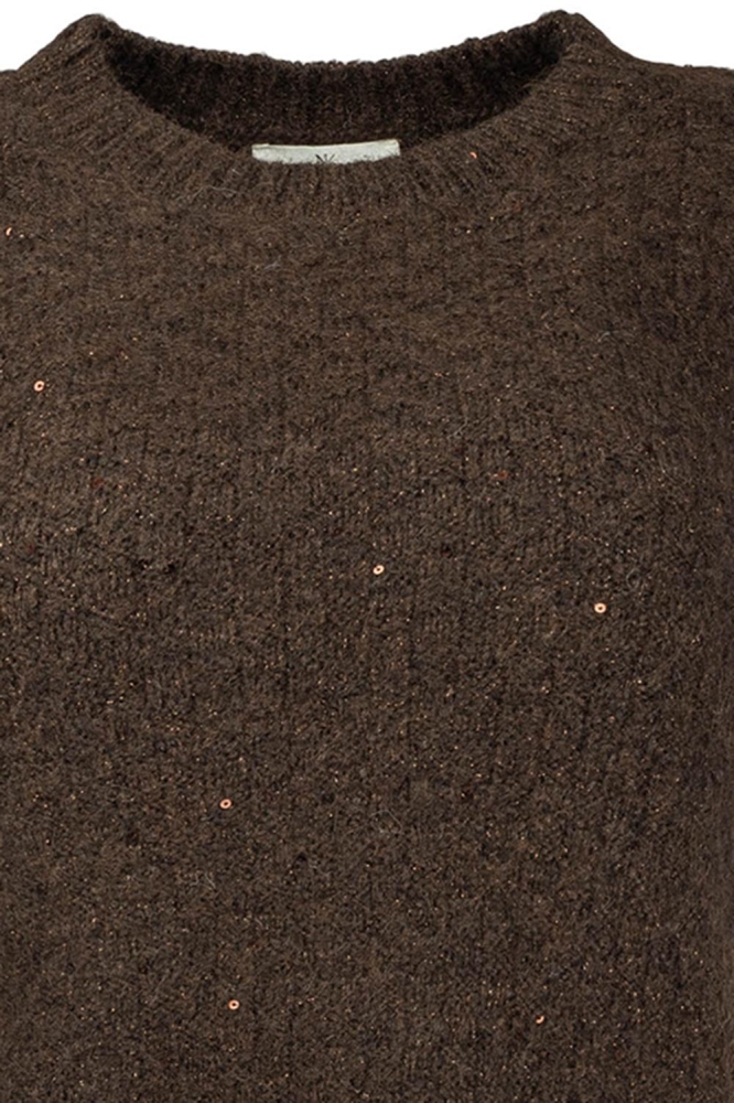 NED bruine dames trui | Kleurstaal