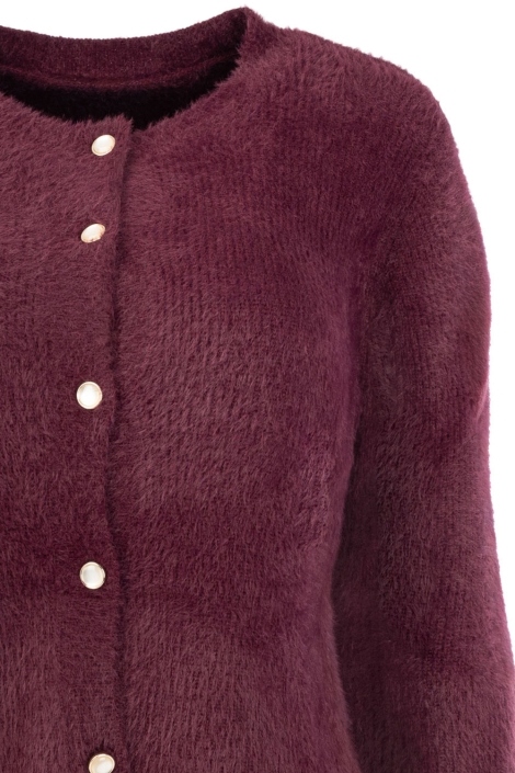 NED bordeaux dames vest | Close up