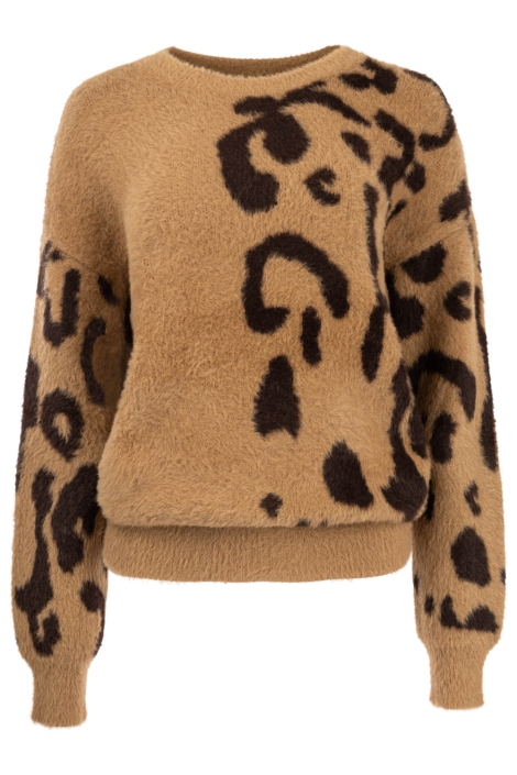 NED camel dames trui | Vooraanzicht