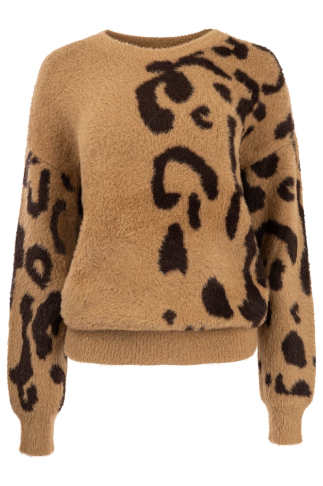 NED camel dames trui | Vooraanzicht