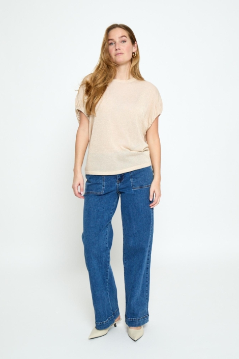 Minus beige dames trui | Model