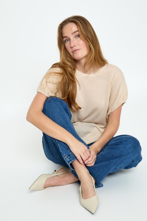 Minus beige dames trui | Model