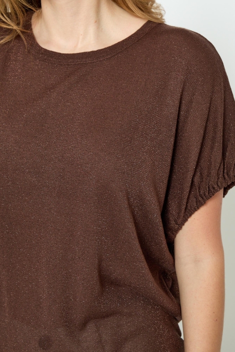 Minus bruine dames trui | Close up