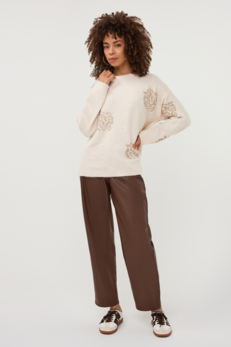 EsQualo beige dames trui | Model