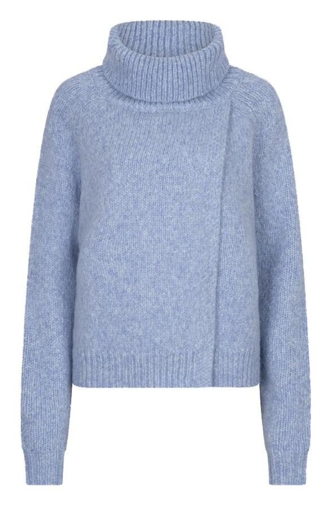 EsQualo blauwe dames trui | Vooraanzicht