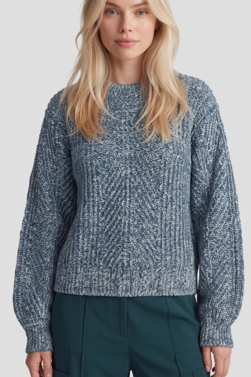 Fluresk Trui FENNI KNIT SWEATER 26WOF12 736402 AZURE GREEN/WOOD ASH