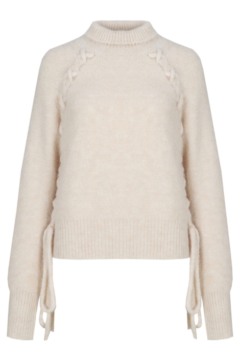 Fluresk beige dames trui | Vooraanzicht