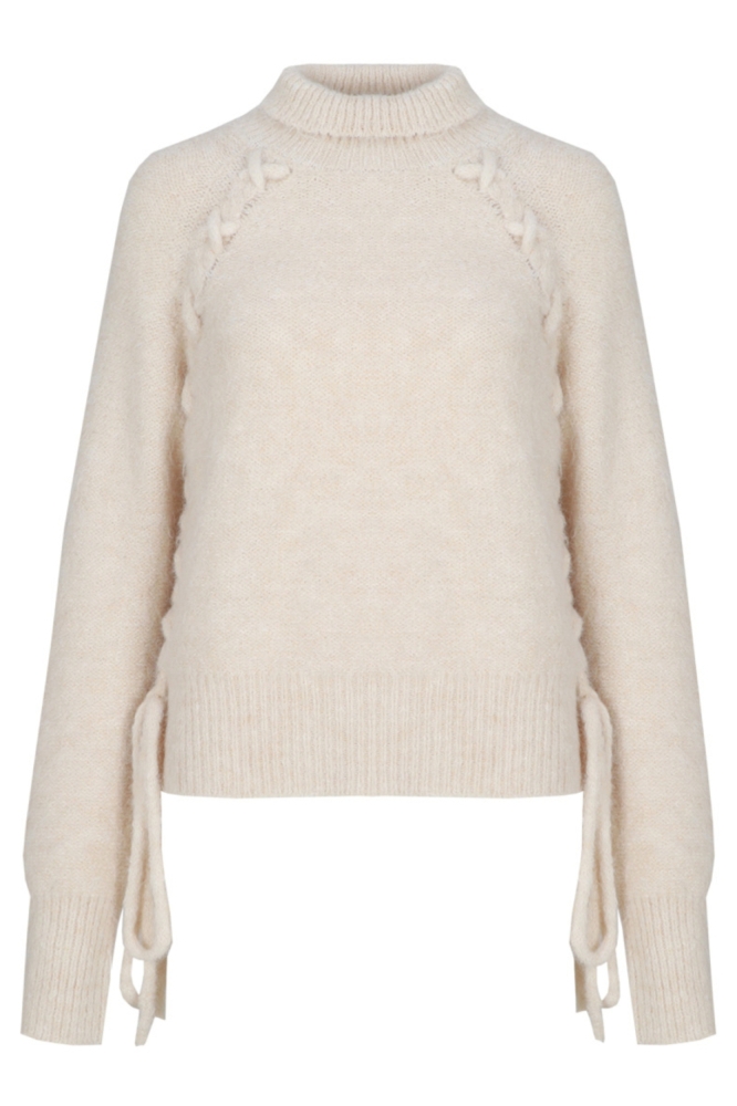Fluresk beige dames trui | Vooraanzicht