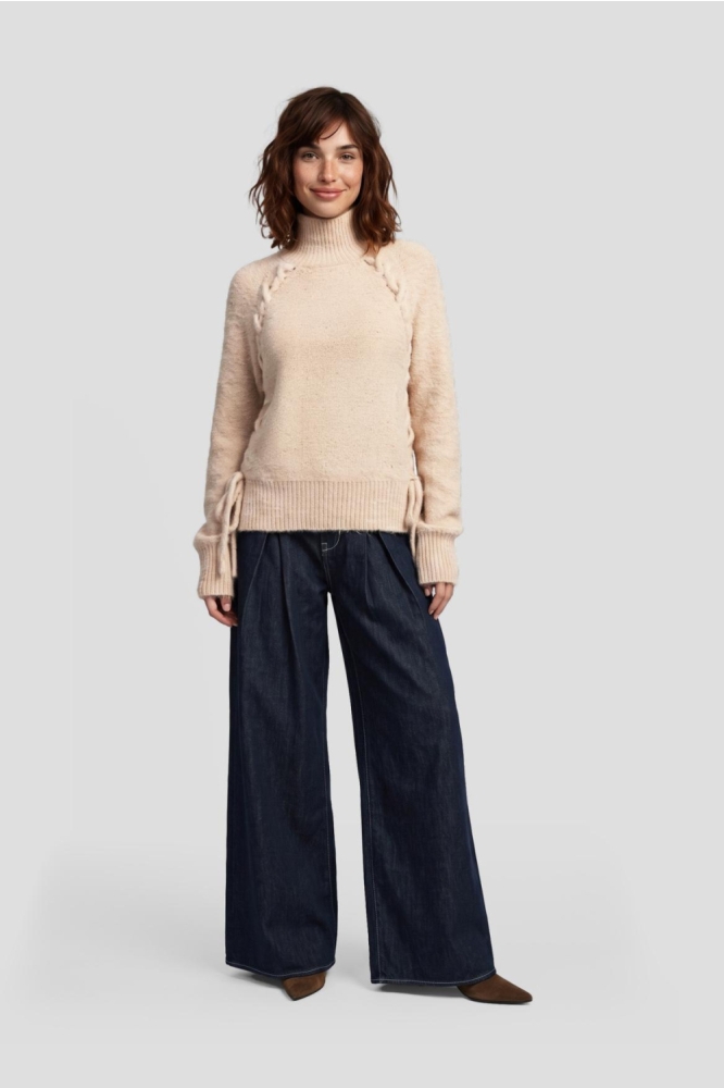 Fluresk beige dames trui | Model