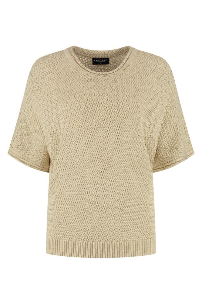 Lady Day beige dames trui | Vooraanzicht