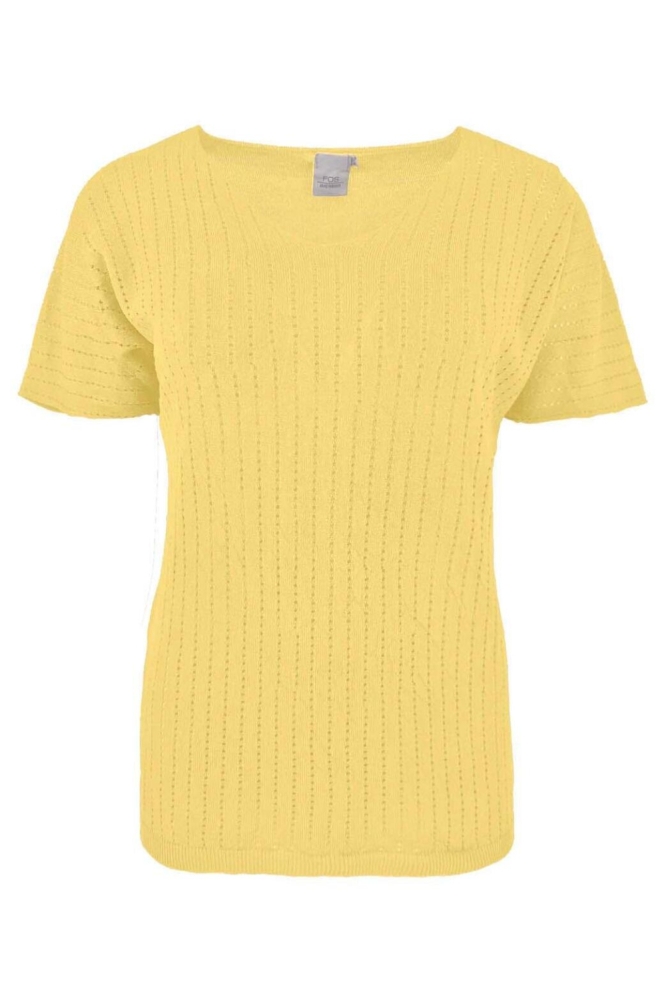 FOS Amsterdam gele dames t-shirt | Vooraanzicht