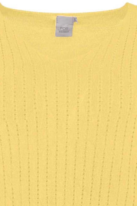 FOS Amsterdam gele dames t-shirt | Close up