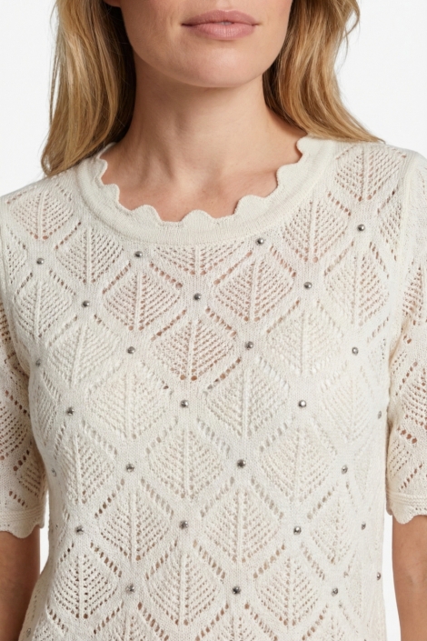 C&S The Label beige dames trui | Close up