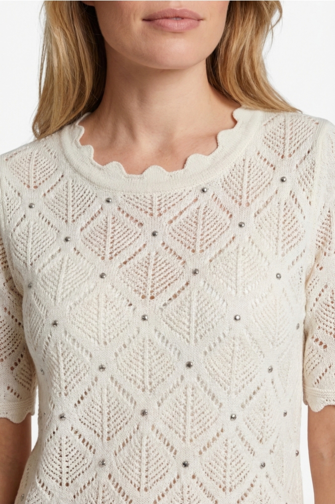 C&S The Label beige dames trui | Close up