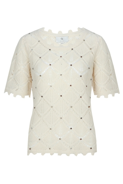 C&S The Label beige dames trui | Vooraanzicht