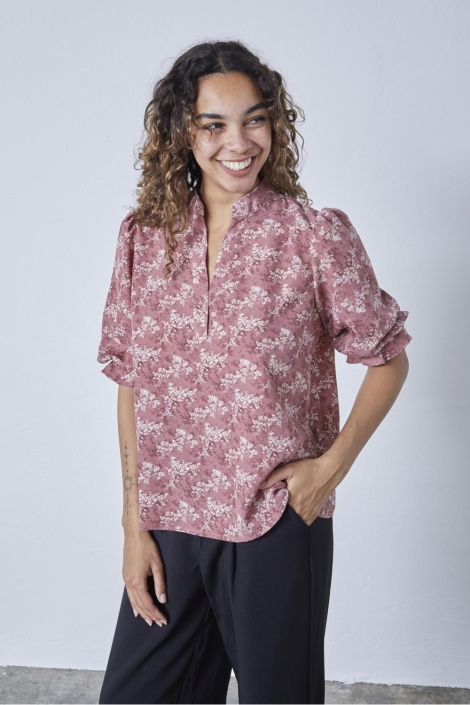 SisterS point roze dames blouse | Model vooraanzicht