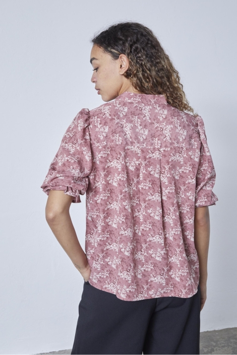 SisterS point roze dames blouse | Model achteraanzicht