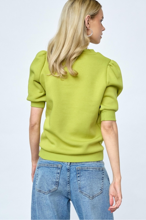 SisterS point groene dames sweater | Model achteraanzicht