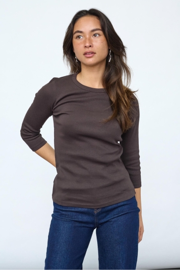 SisterS point T-shirt EIKE MS 19588 D.Chocolate