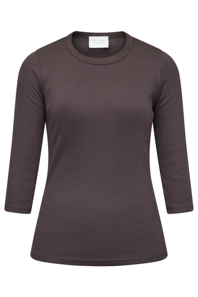 SisterS point bruine dames t-shirt | Vooraanzicht