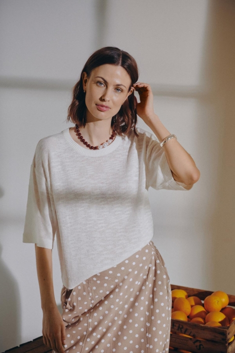 Freequent witte dames t-shirt | Sfeerbeeld, In situatie