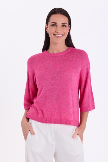 Freequent T-shirt FQVICKI PULLOVER 208117 FUCHSIA PURPLE