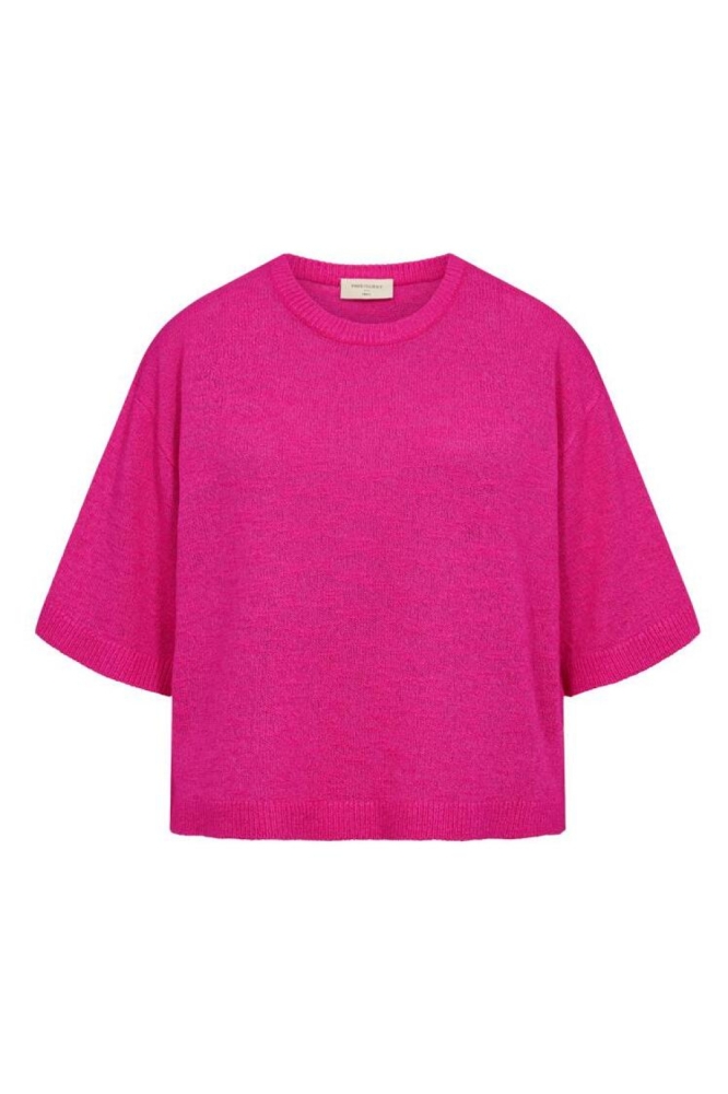 Freequent roze dames t-shirt | Vooraanzicht