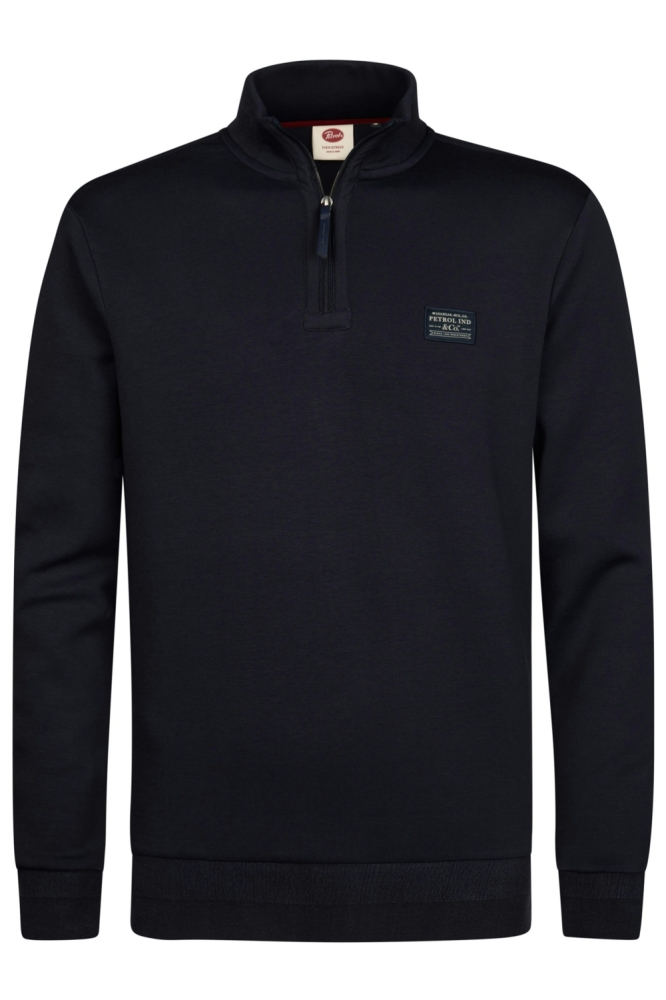 Petrol Industries blauwe heren sweater | Vooraanzicht