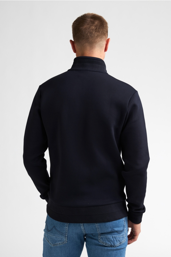 Petrol Industries blauwe heren sweater | Model achteraanzicht