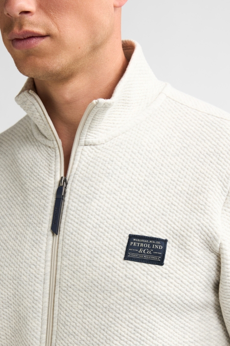 Petrol Industries grijze heren vest | Close up