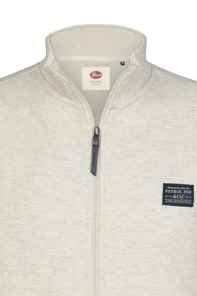 Petrol Industries grijze heren vest | Close up