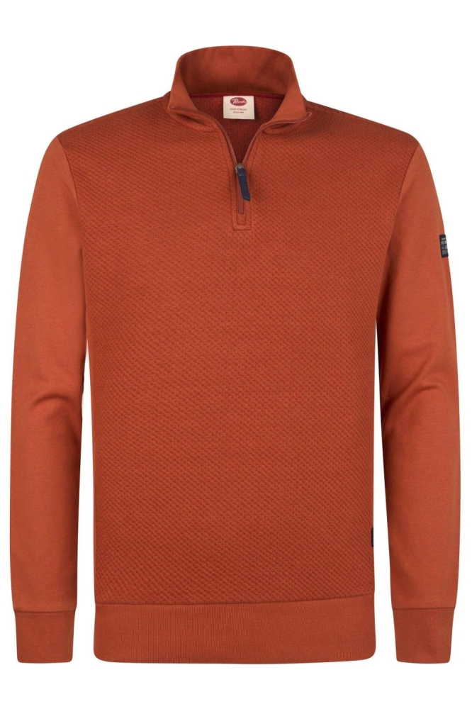 Petrol Industries koperen heren sweater | Vooraanzicht