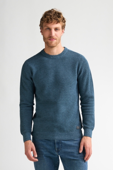 Petrol Industries Trui TEXTURED COTTON KNIT IRONSTONE M 3060 KWR225 5202