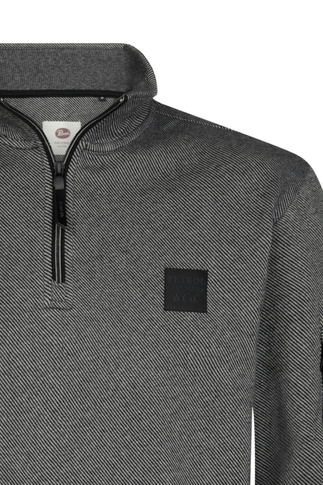 Petrol Industries zwarte heren sweater | Kleurstaal