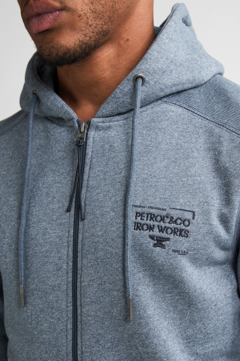 Petrol Industries blauwe heren vest | Kleurstaal