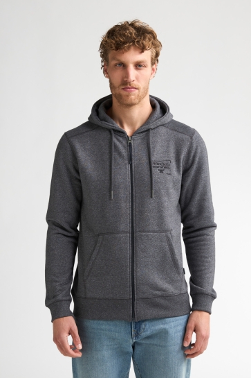 Petrol Industries men sweater hooded zip Grijs