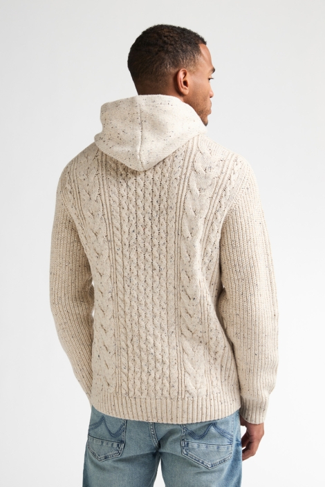Petrol Industries beige heren vest | Model achteraanzicht
