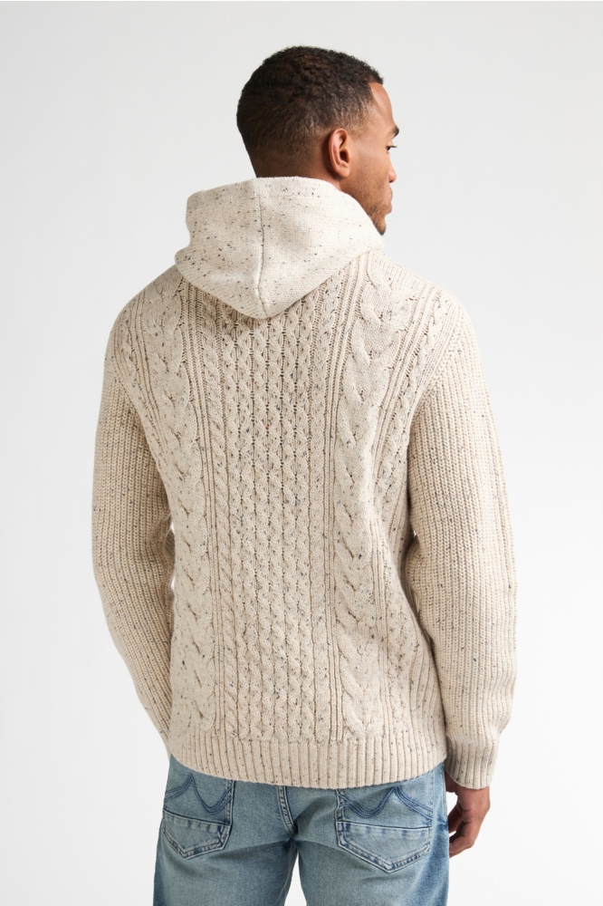 Petrol Industries beige heren vest | Model achteraanzicht