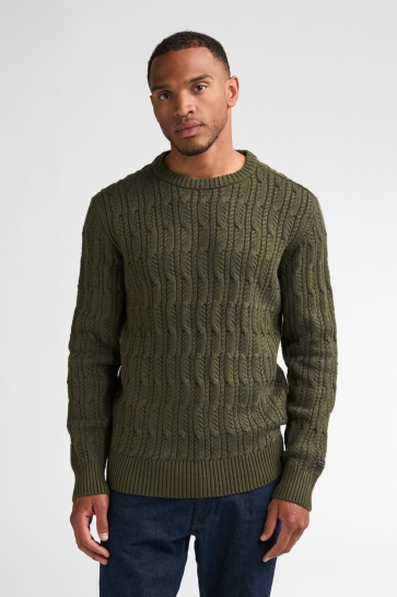 Petrol Industries men knitwear round neck basic Groen
