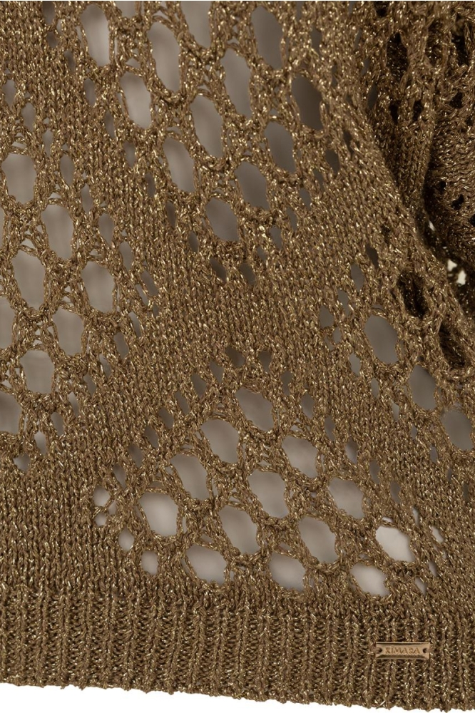Kimara gouden dames trui | Close up