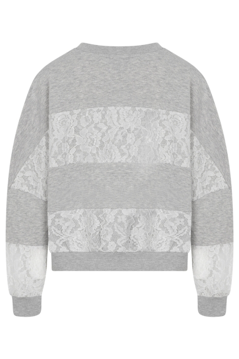 Studio Amaya grijze dames sweater | Achteraanzicht