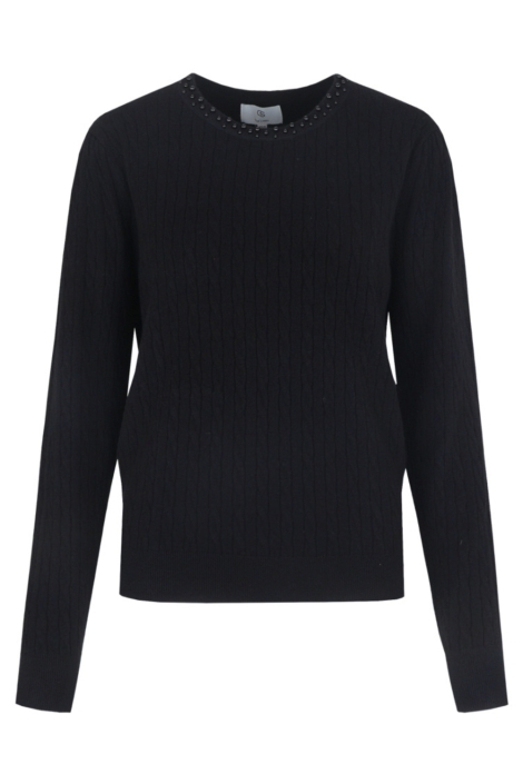 C&S The Label zwarte dames trui | Vooraanzicht