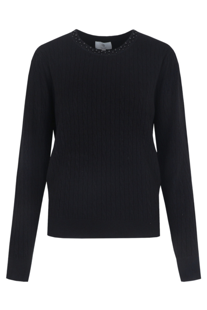 C&S The Label zwarte dames trui | Vooraanzicht