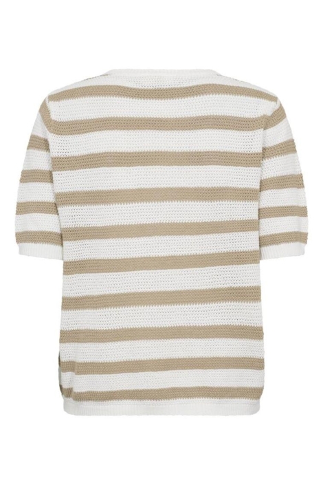 Freequent beige dames t-shirt | Vooraanzicht