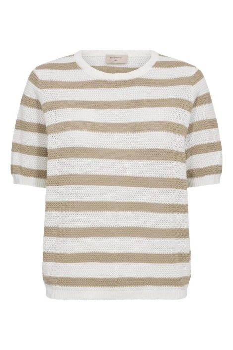Freequent beige dames t-shirt | Achteraanzicht