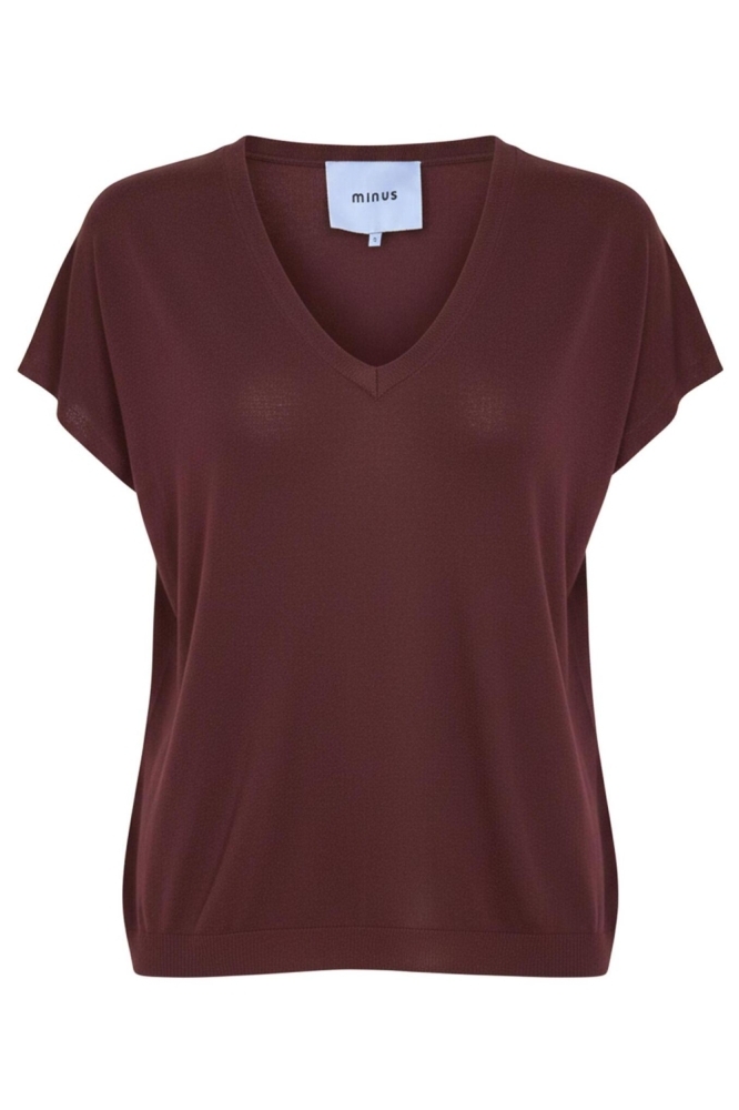Minus bordeaux dames trui | Vooraanzicht