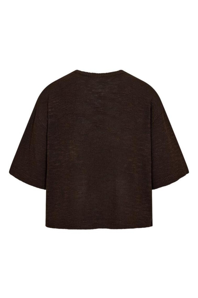 Freequent bruine dames t-shirt | Achteraanzicht