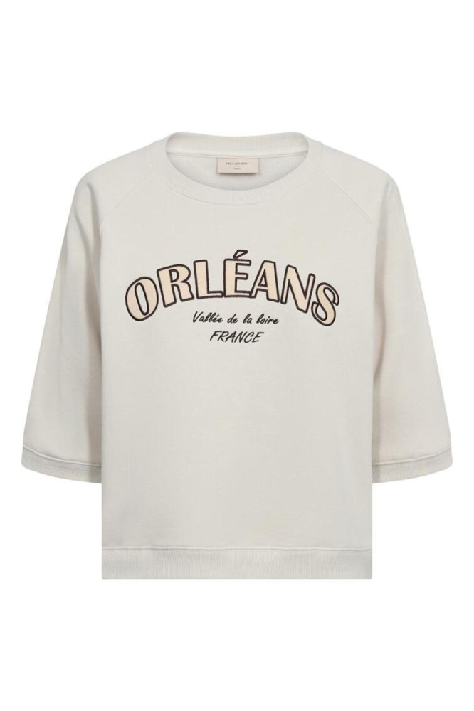 Freequent beige dames sweater | Vooraanzicht