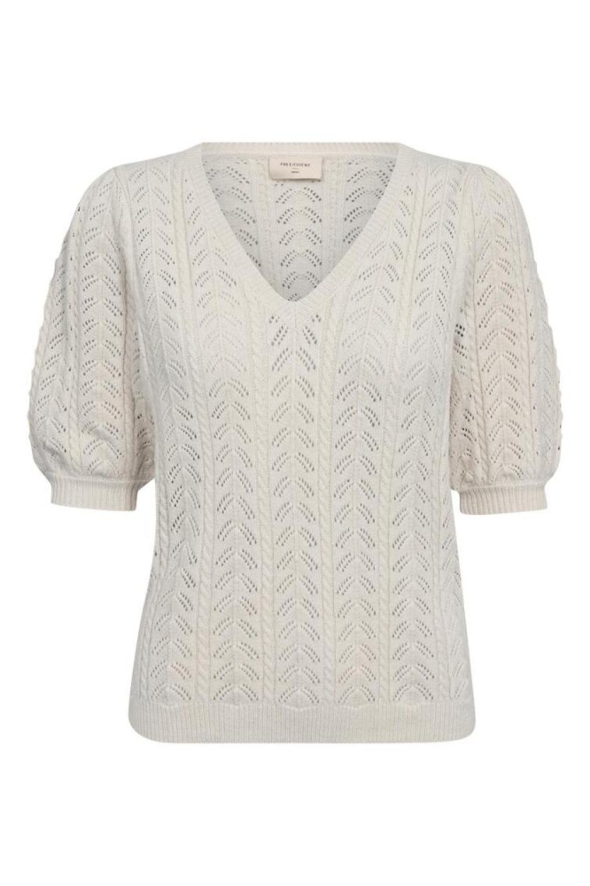 Freequent beige dames trui | Vooraanzicht