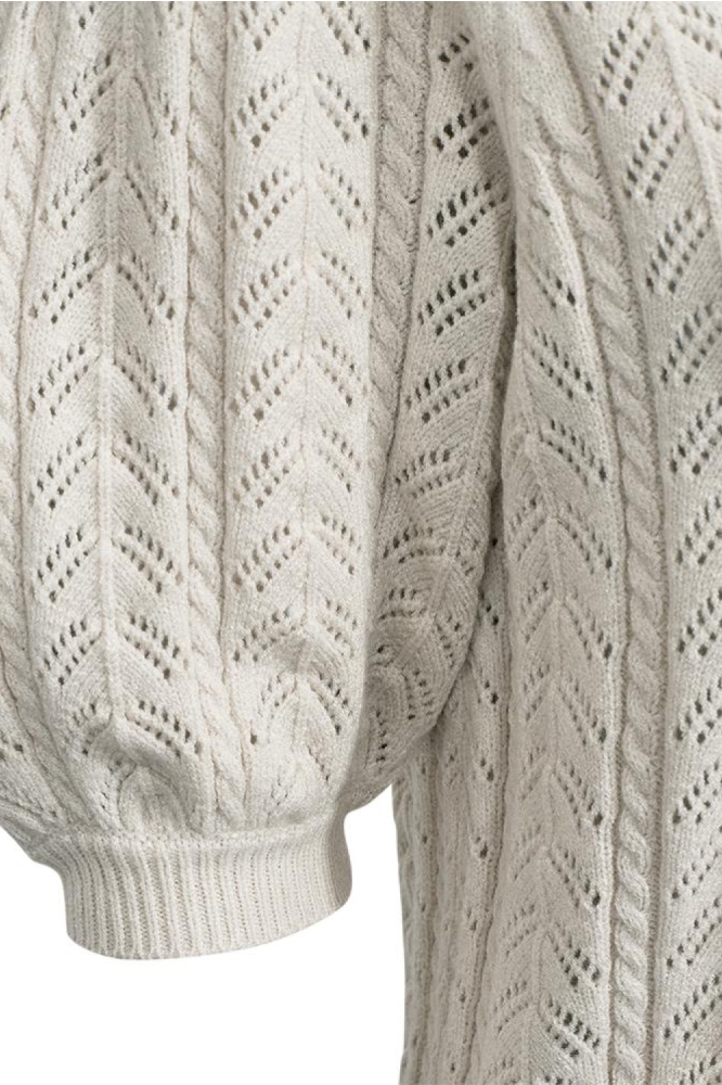 Freequent beige dames trui | Close up
